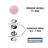 Drukknopen set | 11 mm | Roland Jersey | roze | 15 stuks Drukknopen KIN - 11 - ROLAND - ROZE - 1938 8590265080418